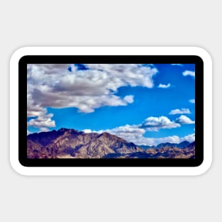 Blue Skies and Mountains in Eilat Sticker